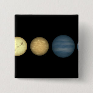 Bóton Quadrado 5.08cm Representação de artista comparando anãs marrons 2