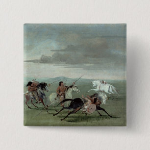 Bóton Quadrado 5.08cm Reptos do Comanche da equitação marcial, 1834