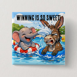 Bóton Quadrado 5.08cm Republican Victory US Midterm Election Button