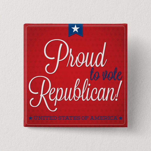 Bóton Quadrado 5.08cm republicano (Frente)