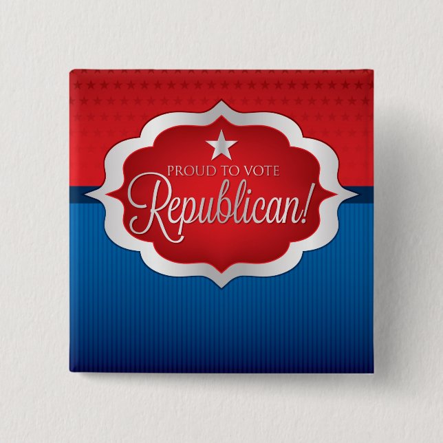 Bóton Quadrado 5.08cm republicano (Frente)