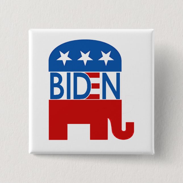 Bóton Quadrado 5.08cm Republicano para Biden 2020 (Frente)