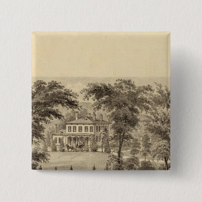 Bóton Quadrado 5.08cm Residência de Marshall McDonald (Frente)