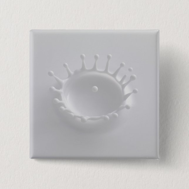 Bóton Quadrado 5.08cm Respingo do leite (Frente)