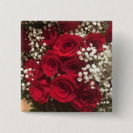 Bóton Quadrado 5.08cm Respiração dos rosas e Bebês