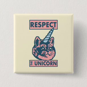 Bóton Quadrado 5.08cm Respiração pesada bonito de Caticorn