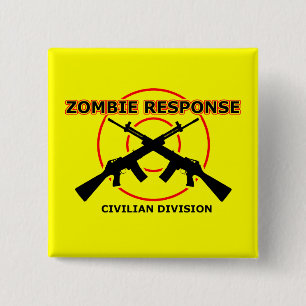 Bóton Quadrado 5.08cm Resposta Zombie Humor do Crachá do Botão Engraç