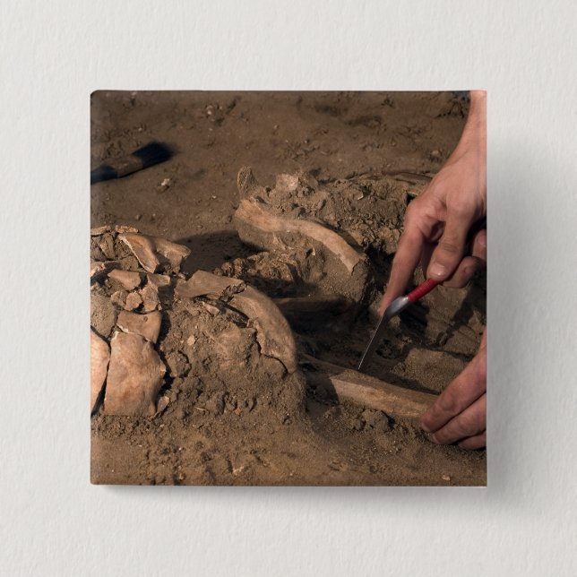 Bóton Quadrado 5.08cm Restos humanos (Frente)