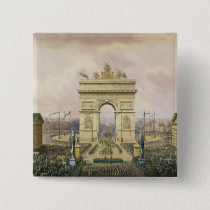 Bóton Quadrado 5.08cm Retorno das cinzas do imperador a Paris