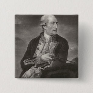 Bóton Quadrado 5.08cm Retrato capitães do fazendeiro de George de