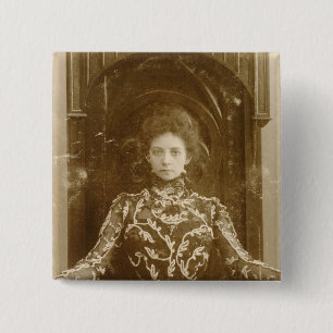 Bóton Quadrado 5.08cm Retrato da atriz Vera Komissarzhevskaya