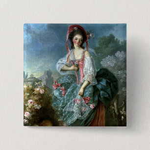 Bóton Quadrado 5.08cm Retrato da senhorita Guimard como Terpsichore, c