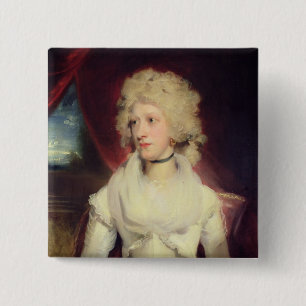 Bóton Quadrado 5.08cm Retrato da senhorita Martha Carr (óleo em canvas)