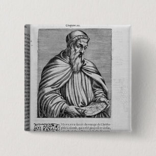 Bóton Quadrado 5.08cm Retrato de Amerigo Vespucci