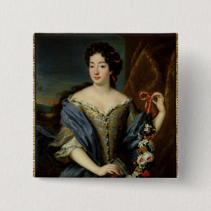 Bóton Quadrado 5.08cm Retrato de Anne de Baviere