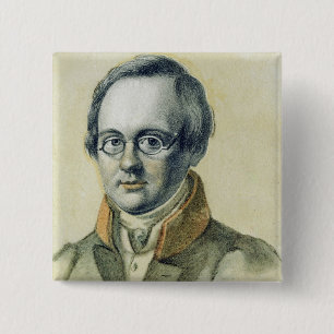 Bóton Quadrado 5.08cm Retrato de Anton A. Delvig, 1830