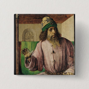 Bóton Quadrado 5.08cm Retrato de Aristotle, c.1475