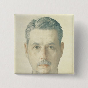 Bóton Quadrado 5.08cm Retrato de auto, 1921