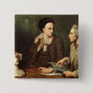 Bóton Quadrado 5.08cm Retrato de auto com Dominique Herment 1769