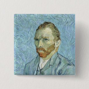 Bóton Quadrado 5.08cm Retrato de auto de Vincent van Gogh , 1889