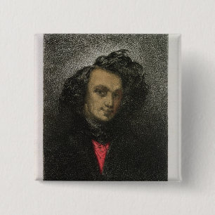 Bóton Quadrado 5.08cm Retrato de auto, vestido para 'Hernani