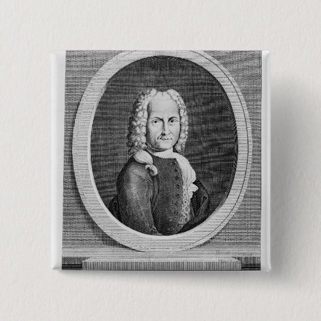 Bóton Quadrado 5.08cm Retrato de Benedetto Marcello (Frente)