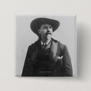 Bóton Quadrado 5.08cm Retrato de Buffalo Bill
