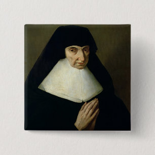 Bóton Quadrado 5.08cm Retrato de Catherine de Montholon, fundador do