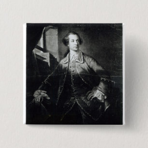 Bóton Quadrado 5.08cm Retrato de Charles Watson-Wentworth
