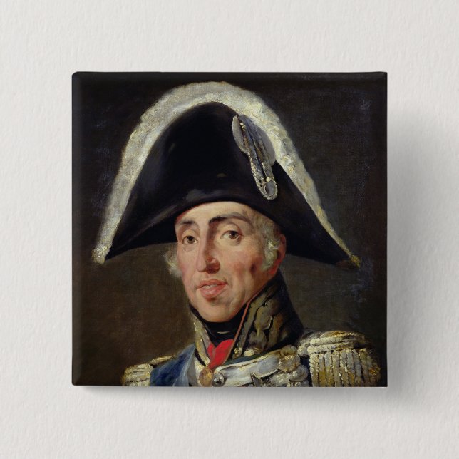 Bóton Quadrado 5.08cm Retrato de Charles X (Frente)