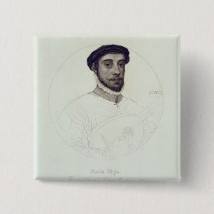 Bóton Quadrado 5.08cm Retrato de David Rizio, um original pintado