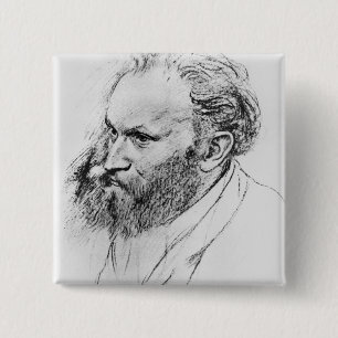 Bóton Quadrado 5.08cm Retrato de Edgar Degas de Edouard Manet