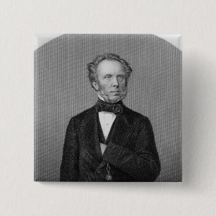 Bóton Quadrado 5.08cm Retrato de Edward Baines