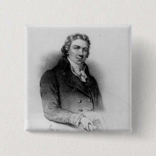 Bóton Quadrado 5.08cm Retrato de Edward Jenner