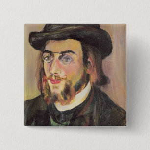 Bóton Quadrado 5.08cm Retrato de Erik Satie c.1892