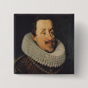 Bóton Quadrado 5.08cm Retrato de Ferdinand II de Habsburgo, 1622-37
