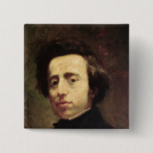 Bóton Quadrado 5.08cm Retrato de Frederic Chopin 2