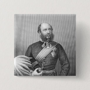 Bóton Quadrado 5.08cm Retrato de H.R.H. O duque de Cambridge