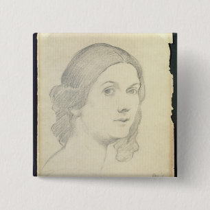 Bóton Quadrado 5.08cm Retrato de Isadora Duncan, 1908