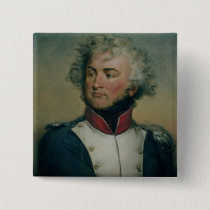 Bóton Quadrado 5.08cm Retrato de Jean Baptiste Kleber 2