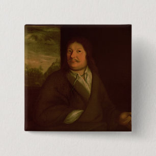 Bóton Quadrado 5.08cm Retrato de Johann Ambrosius Bach, 1685