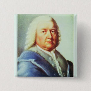 Bóton Quadrado 5.08cm Retrato de Johann Sebastian Bach