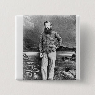 Bóton Quadrado 5.08cm Retrato de John Hanning Speke