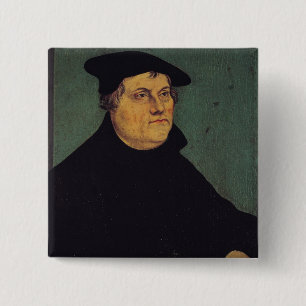 Bóton Quadrado 5.08cm Retrato de Martin Luther 1543