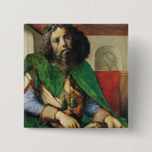 Bóton Quadrado 5.08cm Retrato de Plato c.1475