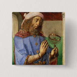 Bóton Quadrado 5.08cm Retrato de Ptolemy, c.1475