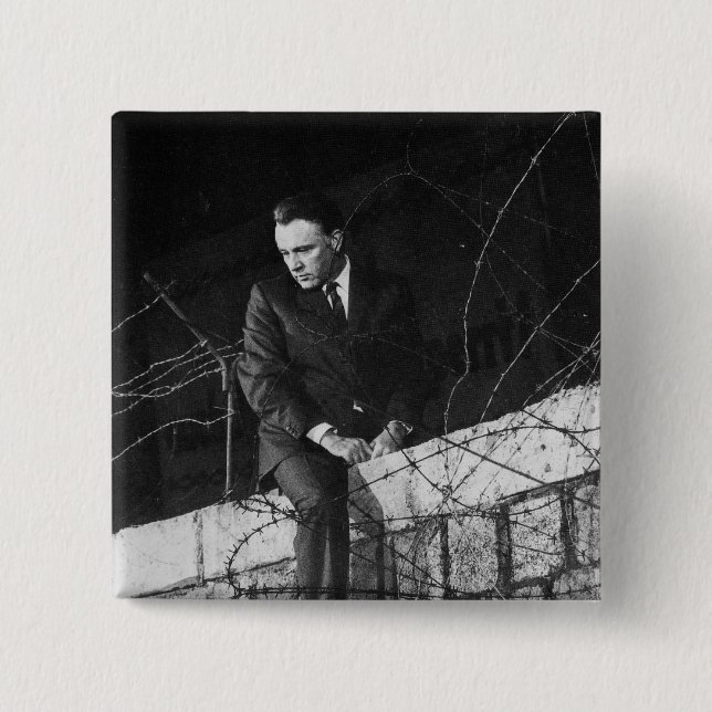 Bóton Quadrado 5.08cm Retrato de Richard Burton (Frente)