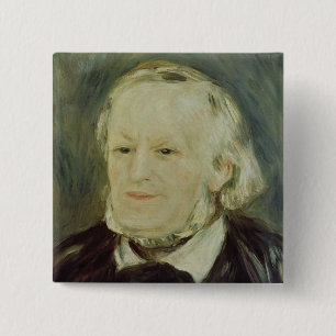 Bóton Quadrado 5.08cm Retrato de Richard Wagner, 1893
