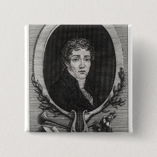 Bóton Quadrado 5.08cm Retrato de Sebastian-Roch Nicolas