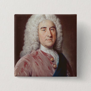 Bóton Quadrado 5.08cm Retrato de Thomas Pelham Holles